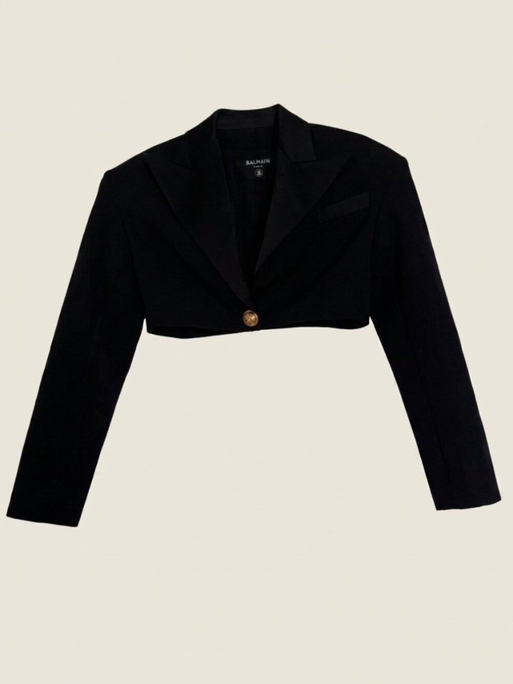 NEW Fabulous Balmain Black Spencer Tux Blazer Jacket S 36 - Excellent Condition